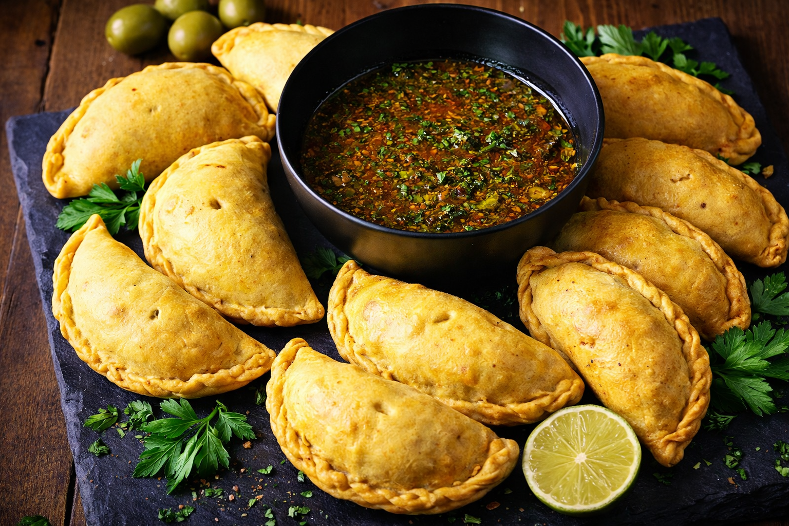 Empanades et chimichurri maison